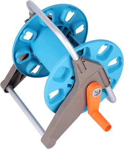 Gardi slangenwagen - Slanghaspel Waterslanghouder - Slangen Opbergen - Aluminium Constructie - 30m Slang Capaciteit - Grijs