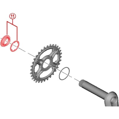 Shimano M8100/m7100 Lock Ring Washer Afstandhouder Zilver