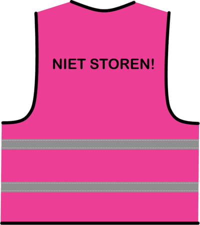 Niet storen hesje roze