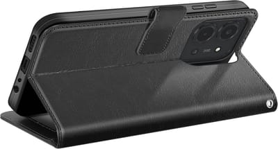 Mayaxess, Portemonneehoesje voor Xiaomi Redmi 15C met polsbandje en standaardfunctie, Zwart
