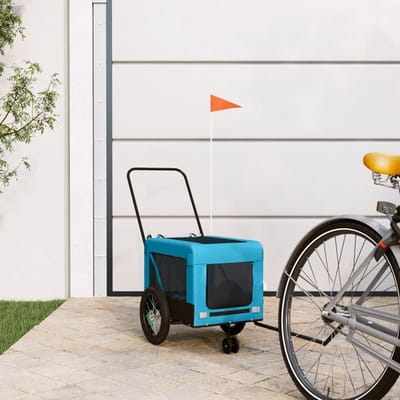 Hondenfietskar - Hondenkar buggy - Veilig op reis - Waterdicht oxford - 120 x 54.5 cm - Blauw zwart
