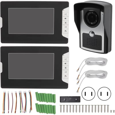 Video Intercom Deurbel Smart Dubbele Monitor Elektronische Deurbel 16 Beltonen Nachtzicht Infrarood