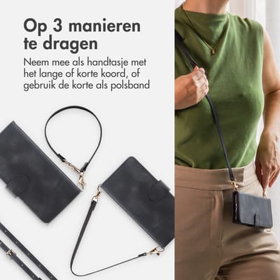 imoshion Hoesje - Geschikt voor Xiaomi Redmi Note 15 Pro Plus (5G) - Bookcase met koord - Zwart