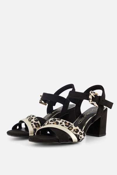 Marco Tozzi Sandalen met hak zwart Synthetisch - Dames - Maat 41