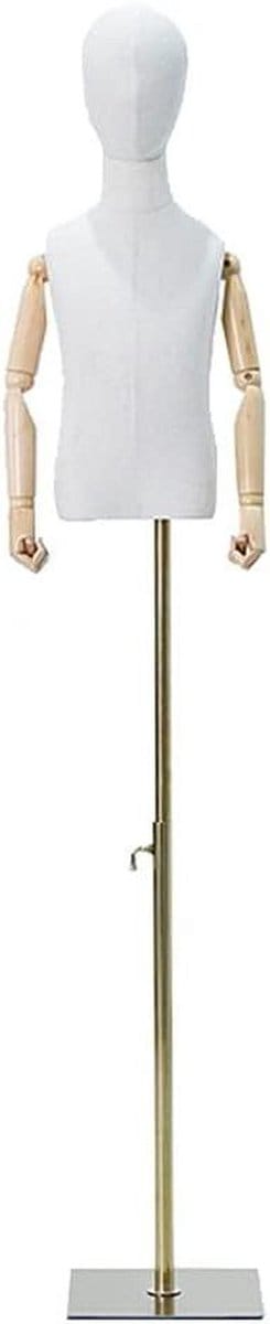 Kinderetalagepop - Kleding display - Kleding presenteren - Verstelbare hoogte - Borstomvang 57cm - Goud