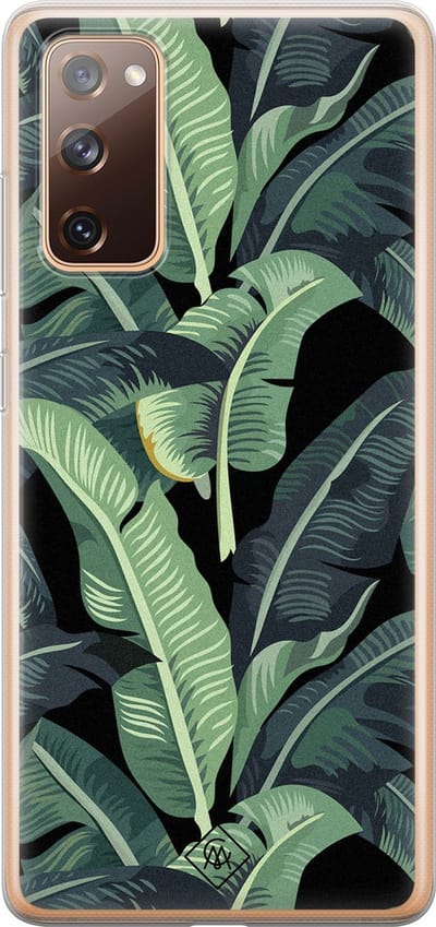 Casimoda® hoesje - Geschikt voor Samsung S20 FE - Palmbladeren Bali - Backcover - Siliconen/TPU - Groen