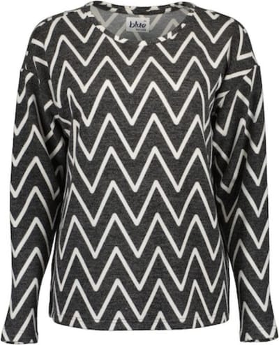 Blue Seven dames shirt - Shirt lange mouwen - 203469 - zwart/beige print - maat 36