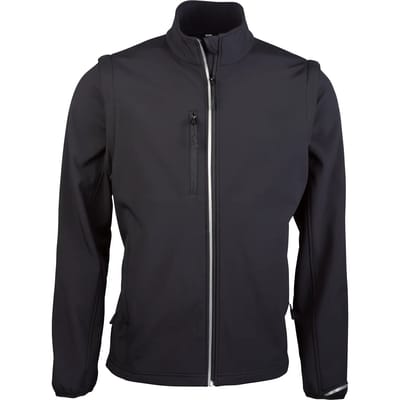 PROACT® Softshell met afritsbare mouwen PA323 - Black - 4XL
