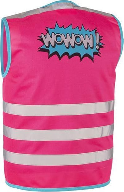 Veiligheidshesje kind Wowow! Jacket Roze XS - fluohesje voor kind - EN 1150