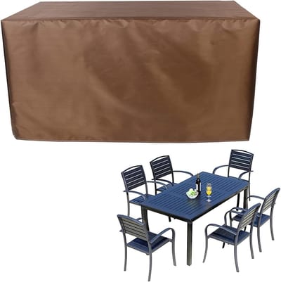 Terrastafelhoes - Tuinmeubelhoes Waterdicht - Meubels Beschermen - 420D Oxford Materiaal - Groot - Zwart