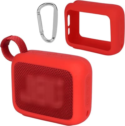 Siliconen Beschermhoes voor JBL GO 4 Draagbare Bluetooth Speaker - Rood, Schokbestendig en Waterdicht