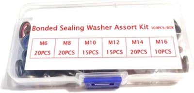 100x Oliebestendige afdichtring met rubber / M6 t/m M30 / HaverCo