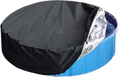 Rond zwembadafdekzeil - Opvouwbaar stofzeil - Zwembad beschermen - Waterdichte coating - Tot 500 cm - Zwart