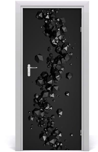 Tulup Deursticker - 3D-Abstractie Deurbehang - 85 cm x 205 cm - Grijs Deursticker - Moderne Deur Sticker - Deursticker voor de Badkamer - Deurbehang Sticker