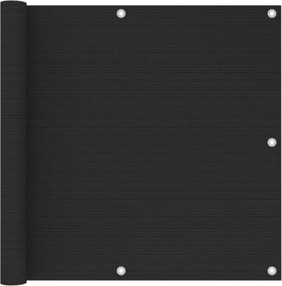 vidaXL - Balkonscherm - 90x300 - cm - HDPE - zwart
