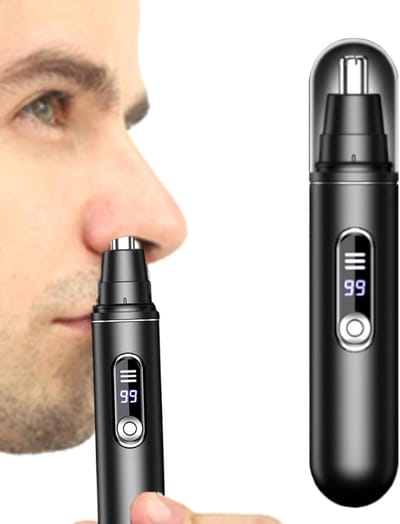 Elektrische Neustrimmer - Neushaar Trimmer - Dagelijkse Verzorging - Oplaadbaar met LED Indicator - 91 g - Zwart
