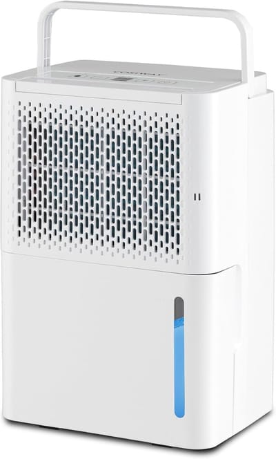 COSTWAY Luchtontvochtiger, 12 l/dag, met 24-uurs timer, luchtontvochtiger, 2,2 l waterreservoir, huishoudelijke ontvochtiger, stil, voor ruimtes tot 15 m²