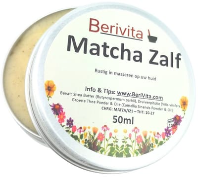 Matcha Zalf 50ml - Groene Thee Poeder en Olie in Shea Butter - Matchazalf