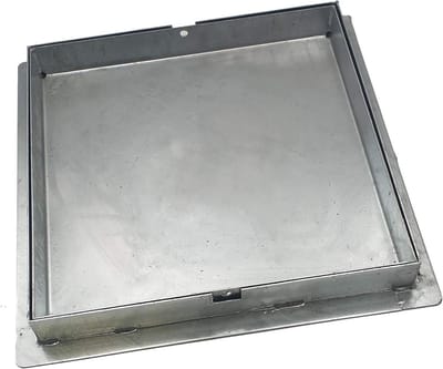 Gegalvaniseerde deurafdichting - Verzinkte afsluitklep - Vloeren Afwerken - Thermisch Verzinkt Staal - 50 x 50 cm - Grijs