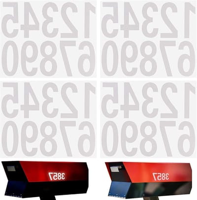 Reflecterende Stickers voor Postbus, Deur en Raam - Zelfklevende Cijfers 0-9, 40 Stuks, 5 cm, Wit