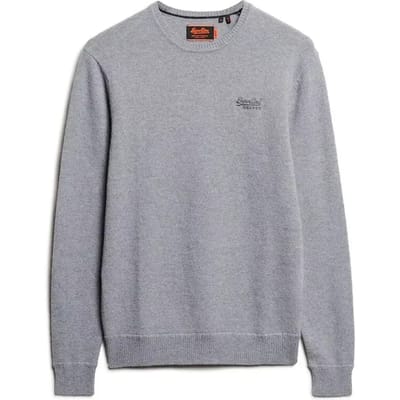 Superdry Trui Essential Slim Fit Crew Jumper M6110641a Cloud Grey Marl Mannen Maat - XL