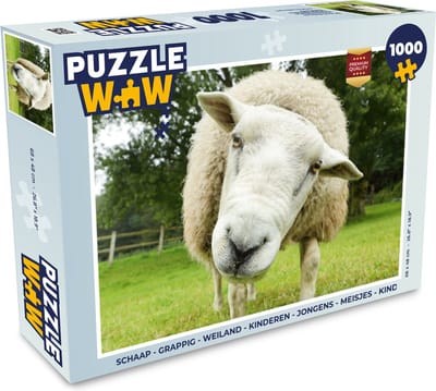 Puzzel Schaap - Grappig - Weiland - Kinderen - Jongens - Meisjes - Kind - Legpuzzel - Puzzel 1000 stukjes volwassenen