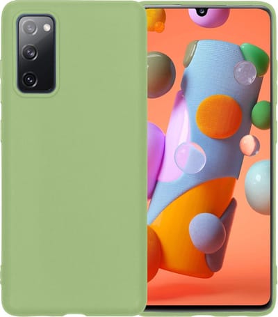 Hoesje - Geschikt voor Samsung Galaxy A41 - Sterk & Shockproof - Hoes Cover - Siliconen Case - Telefoonhoesjes - Groen