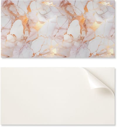 Zelfklevende decoratie met afbeeldingen voor een kantoor of studeerkamer, 100x50 cm, elegant marmer met aderen.