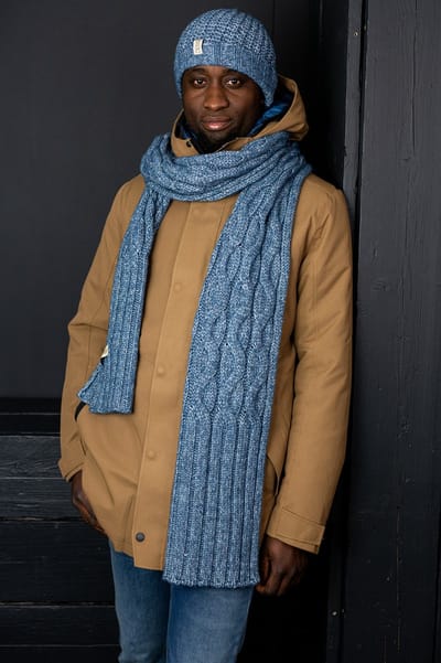 Sjaal Ijsland - Jeans blauw