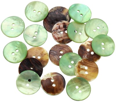 Knopen, 20 mm, 2 gaten, parelmoer, blazerknopen, naaiwerk, schelpschijven voor overhemden, naaien, doe-het-zelf handwerk, decoratie, groen