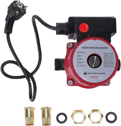 Warmwaterpomp - Circulatiepomp Verwarming - Water Druk Verhoging - 3 Snelheden Instelbaar - 65L/min Debiet
