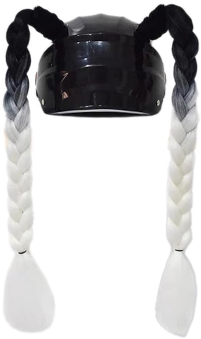 Allecto - Motorhelm Accessoires - Removable Ponytail Wig - Suction Cup voor Motor - Fiets - Hoofdbescherming - 2 Stuks - Voor een stijlvolle motorr...