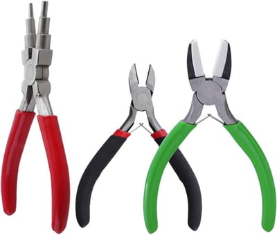 Sieraden Tangen Set - Knutselgereedschap Ambacht - Sieraden Maken - Antislip Handgrepen - Diverse Maten - Zwart