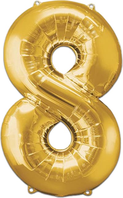 Cijfer Ballonnen Ballon Cijfer 8 Verjaardag Versiering Feest Helium Ballonnen Cijferballon Folieballon Goud Xl Formaat