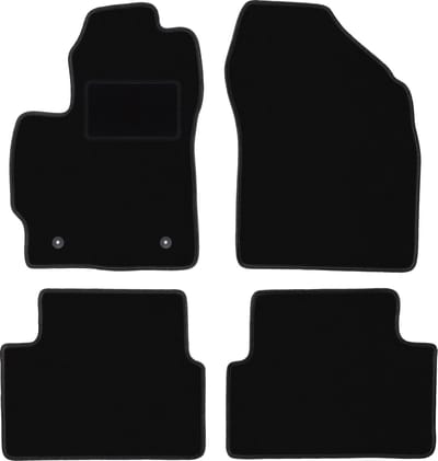 Zwarte veloursmatten voor: Toyota Auris I hatchback (2007-2012)