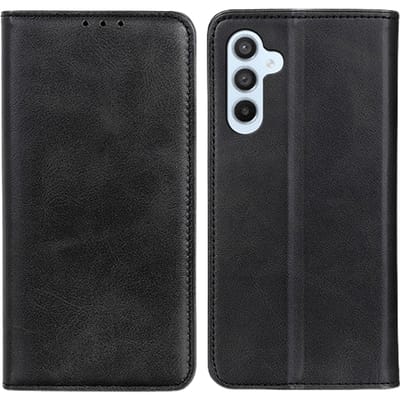 CaseBody Samsung S24 / S25 Real Leather Wallet Hoesje Zwart