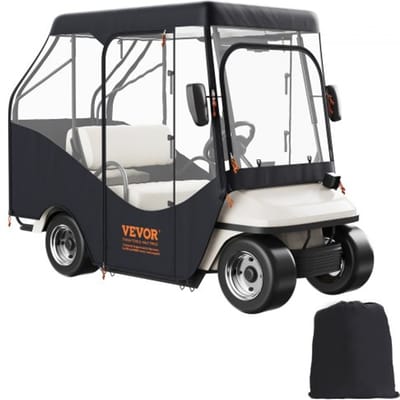 VEVOR Transparante Golfkar Regenhoes 4 Persoons Golfkarhoes 152x110cm 420d Polyester Waterdichte Draagbare Mobiele Golfkar Opberghoes Past Op Ezgo Txt Golfkar