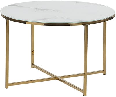 QUINCY - Salontafel - Wit - Veiligheidsglas