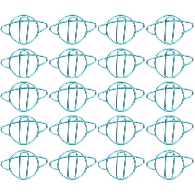 20 Stuks School Paperclip Antislip Boekenlegger IJzeren Kantoorclip Knutseldecoraties Blauw white