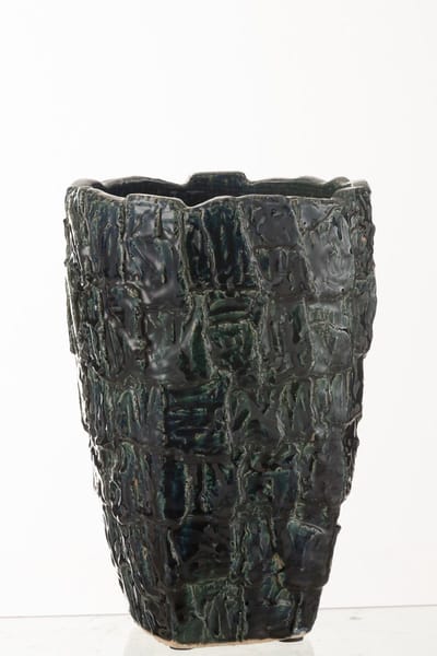 J-Line vaas Aoki - keramiek - groen - large - Ø 25 cm