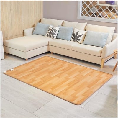Verwarmd tapijt - Elektrische mat - Comfort binnenshuis - Snelle infrarood warmte - Instelbare temperatuur - Bruin