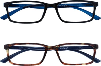 Blauw Licht Bril - Computer Bril - Oogcomfort Scherm - Twee Paar Inclusief - 2 Stuks - Zwart Bruin