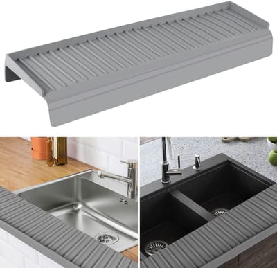 Dailygoods- Gootsteenrandbeschermer Siliconen 50,8x10,5x5cm - Spatbescherming - Gootsteenmat - Keuken - Graniet/kwartsbescherming - Lichtgewicht