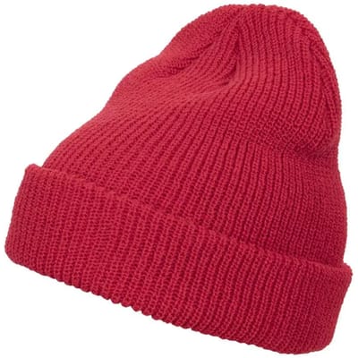 Flexfit - Long Knit Beanie red one size Beanie Muts - Rood