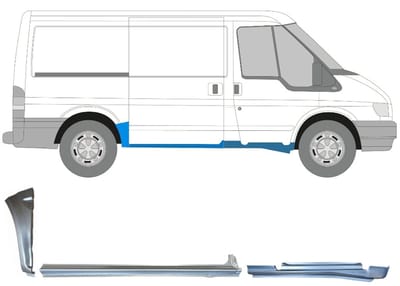 Reparatiepaneel set voor Ford Transit 2000-2013 / Rechts