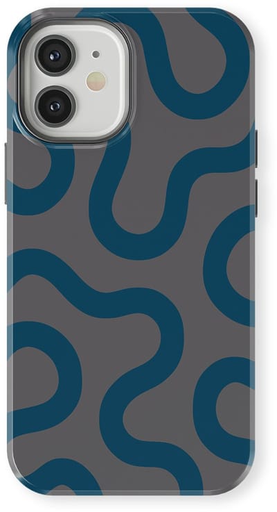 DripCase Motion Flow Tough Hoesje geschikt voor iPhone 12 Mini | Backcover met Mag | Trendy Design | Valbescherming | Shadow Waves
