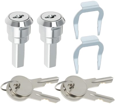 Dailygoods - 2 Stuks Roestvrij Staal Toolbox Lock met Sleutels voor Kasten