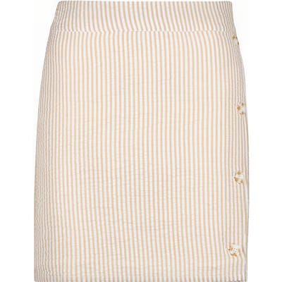 Another Label Yvette Skirt Sandalwood Stripe Maat: XS | Mini Rokken Outlet | Dames | Ecru
