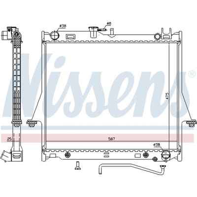 Radiator, motorkoeling NISSENS 60854