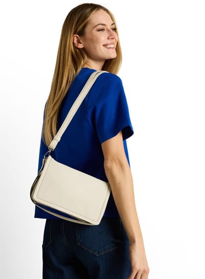 Tom Tailor - TTDELPHINA S Handtas met overslag - Maat ONESIZE - off white / off white